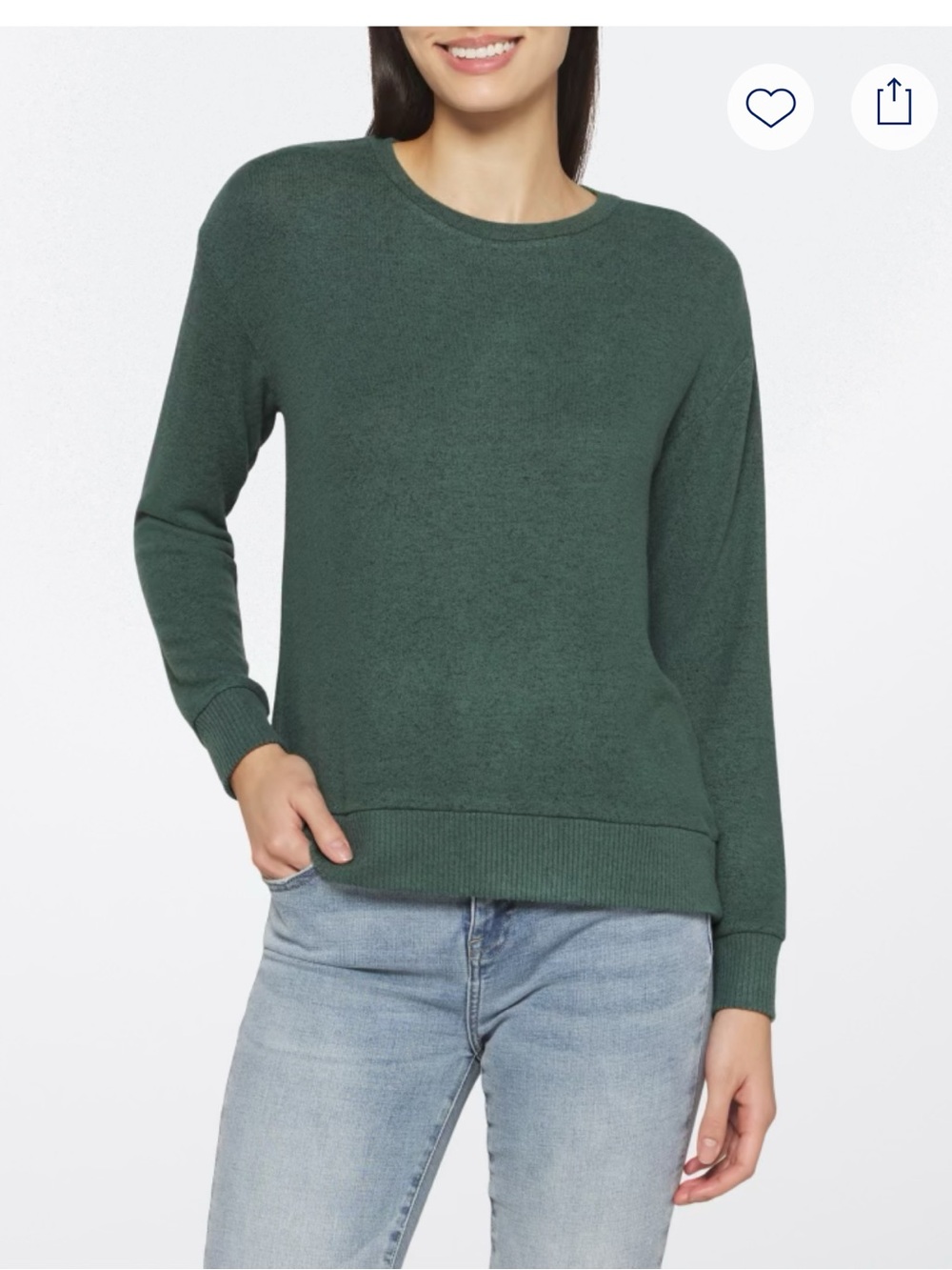 Market & Spruce Forest Green Crewneck Sweater size medium.